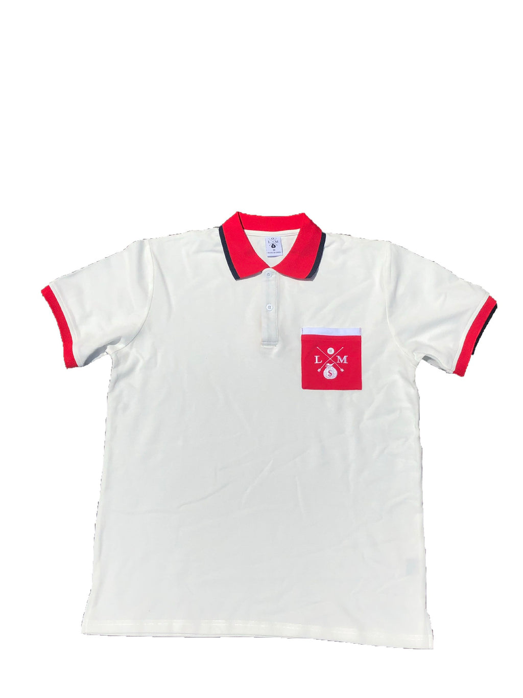 WHITE NEW LOGO COLLARED SHIRTS