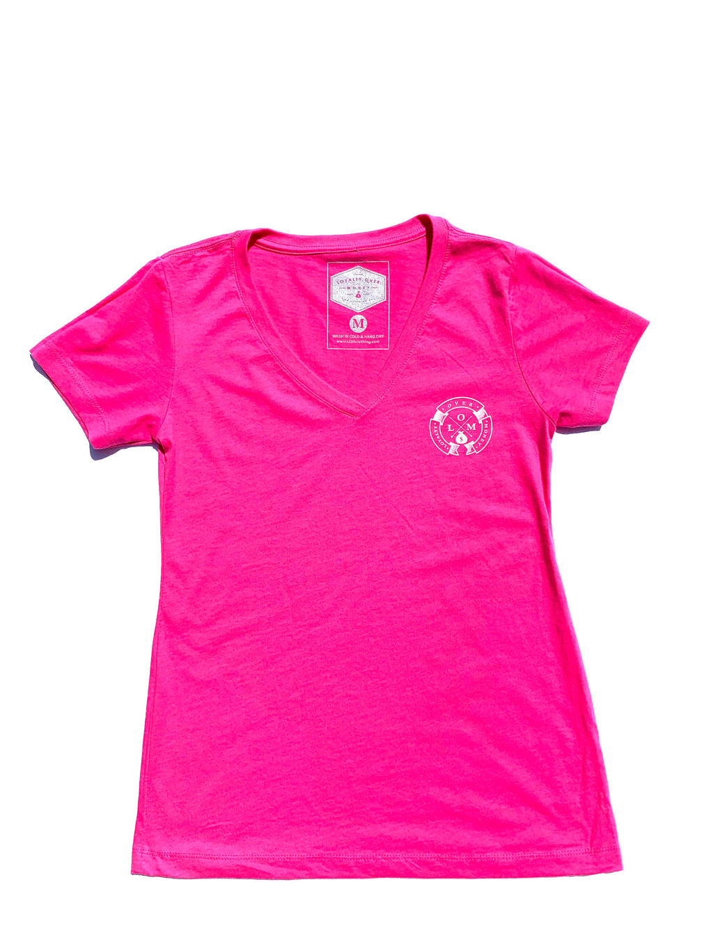 LADIES NEW LOGO V NECK T SHIRTS